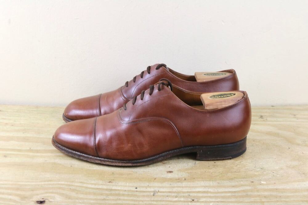 Church's Custom Grade Oxfords 13UK Brown Leather Consul Dress Shoes Captoe